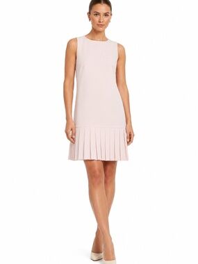 KARL LAGERFELD PARIS Tennis Inspired Pink Pleated Sleeveless Dress - Size 2